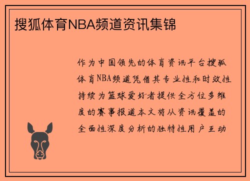 搜狐体育NBA频道资讯集锦